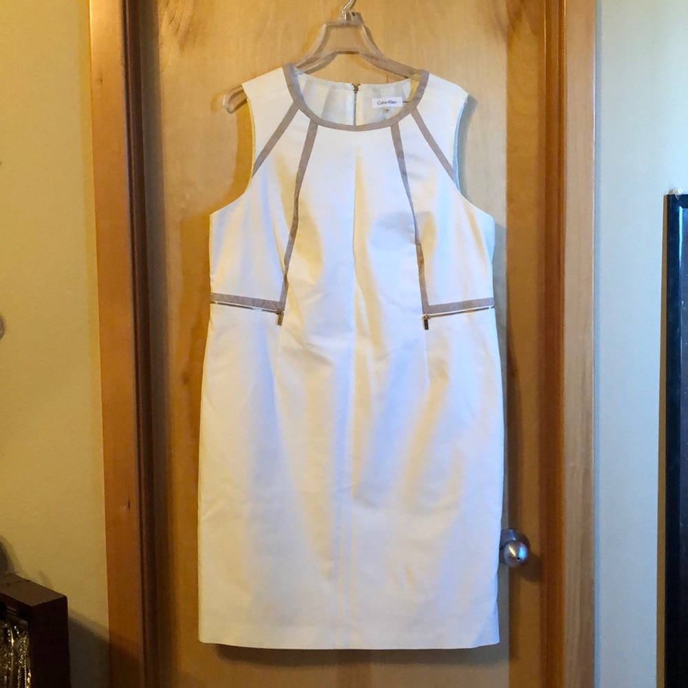 White Calvin Klein dress